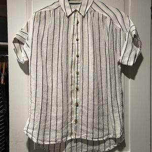 Stripped linen shirt